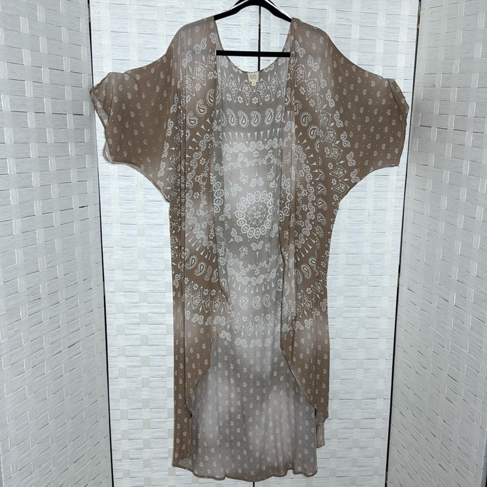 Surf Gypsy Boho Kimono Duster Swim Coverup Mandala Paisley Ombre Tie Dye
Size M
